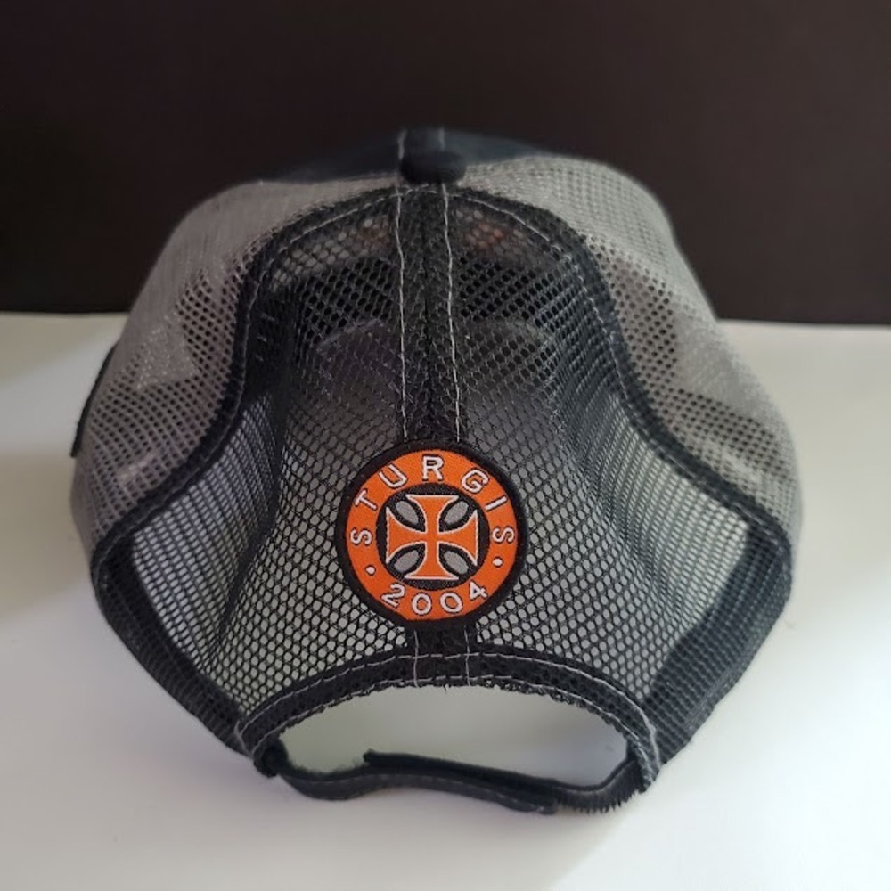 VTG 2004 Sturgis 64th Annual Rally South Dakota Black Snapback Vented Hat Cap - Picture 5 of 11
